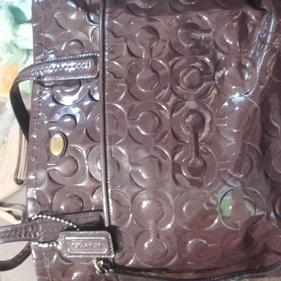 Coach Glossy Purple/Plum Tote - Picture 3 of 13